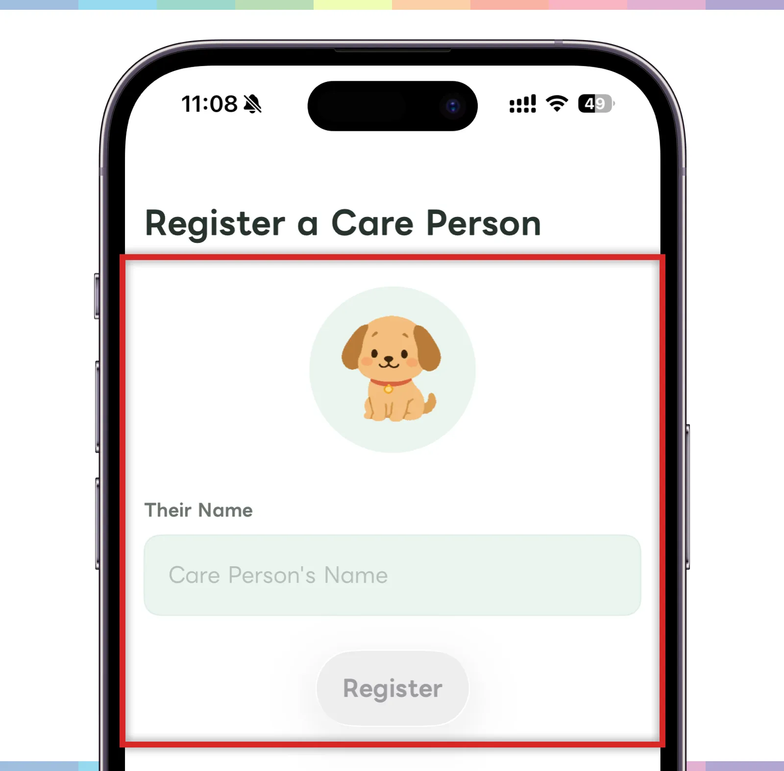 Register someone to watch over screen