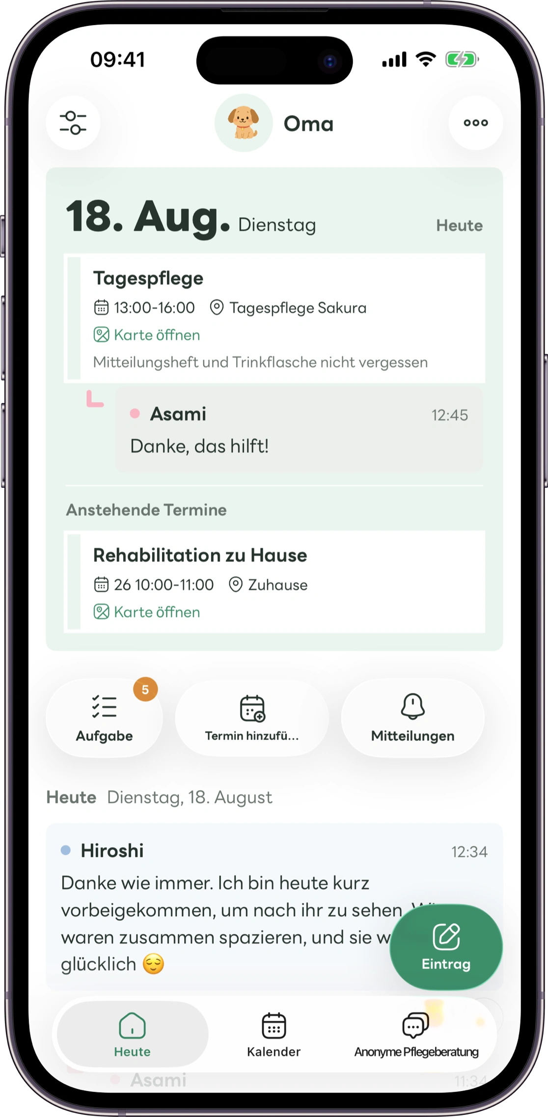 Modellansicht des Carez-Startbildschirms