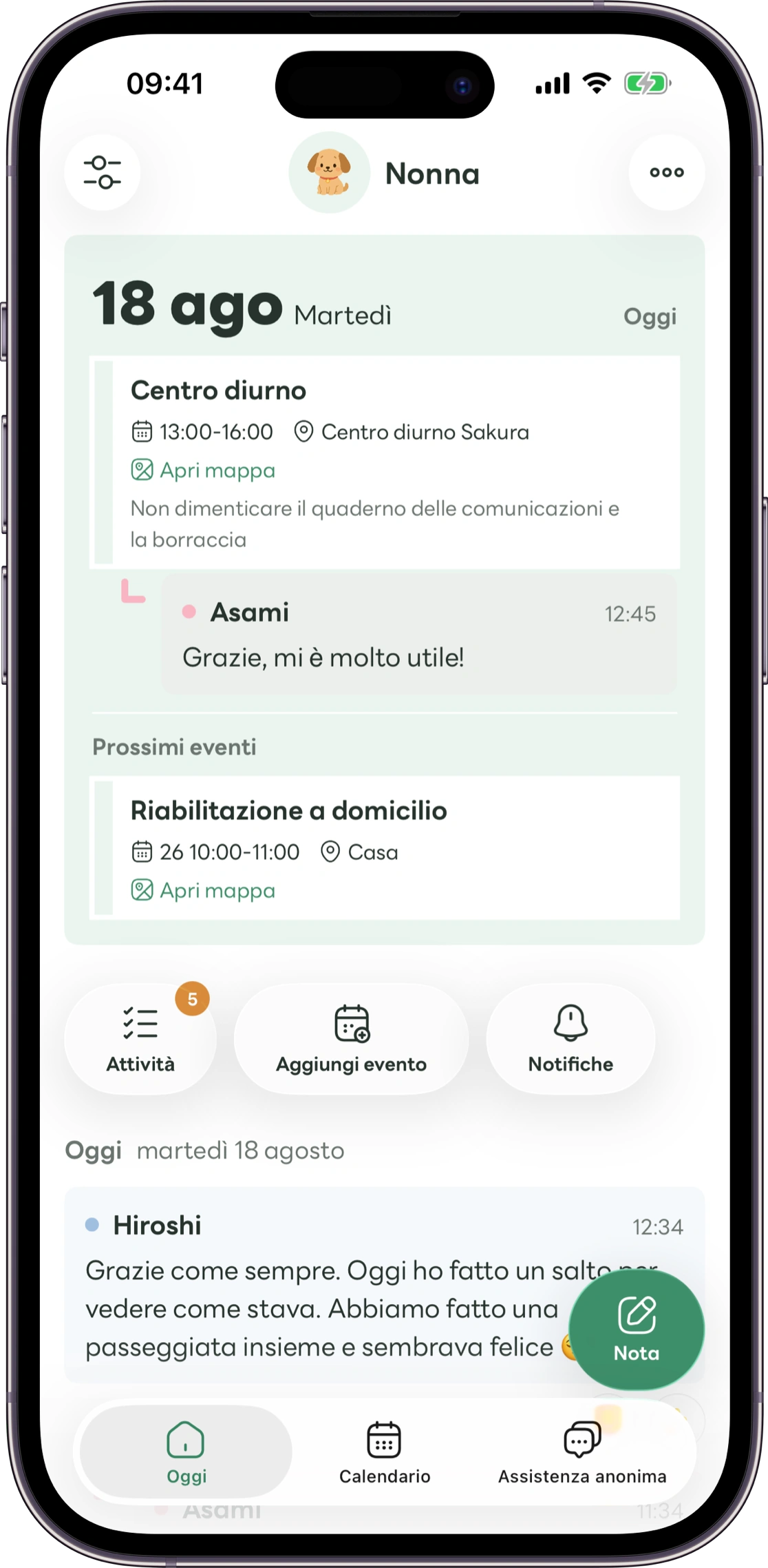 Modello della schermata iniziale di Carez