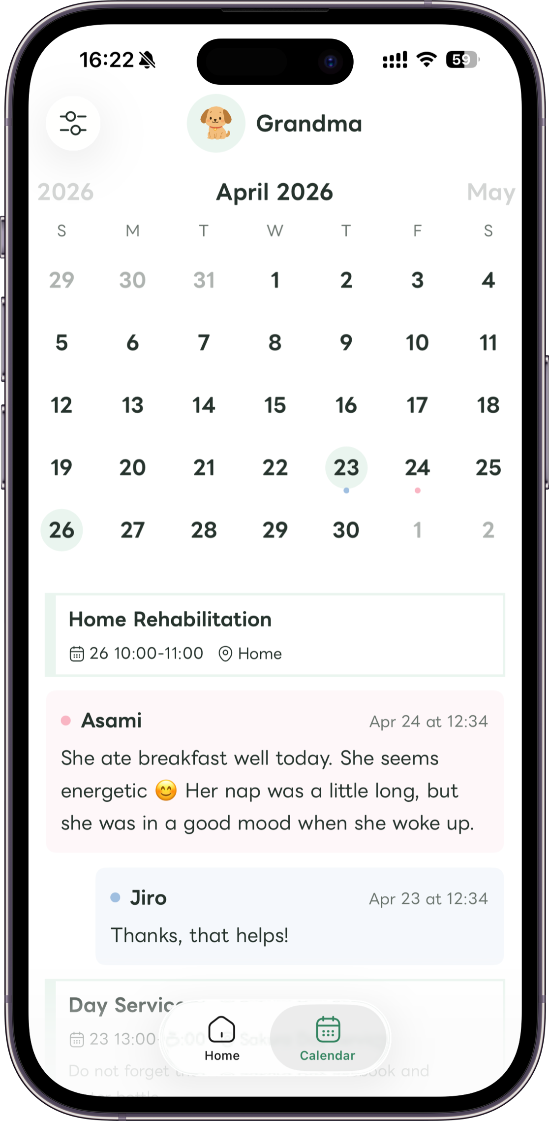 Carez reflection screen mockup